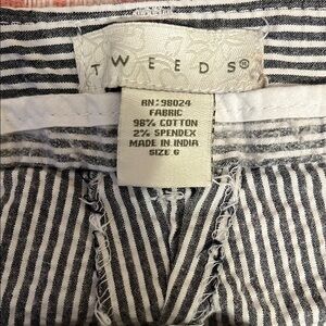 Tweeds Black and White Striped Pants